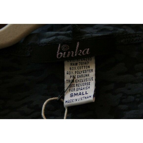 Binka Burnout Hoodie Top Gray Blue STARFISH Love Long Sleeves Small NWOT - Picture 4 of 5